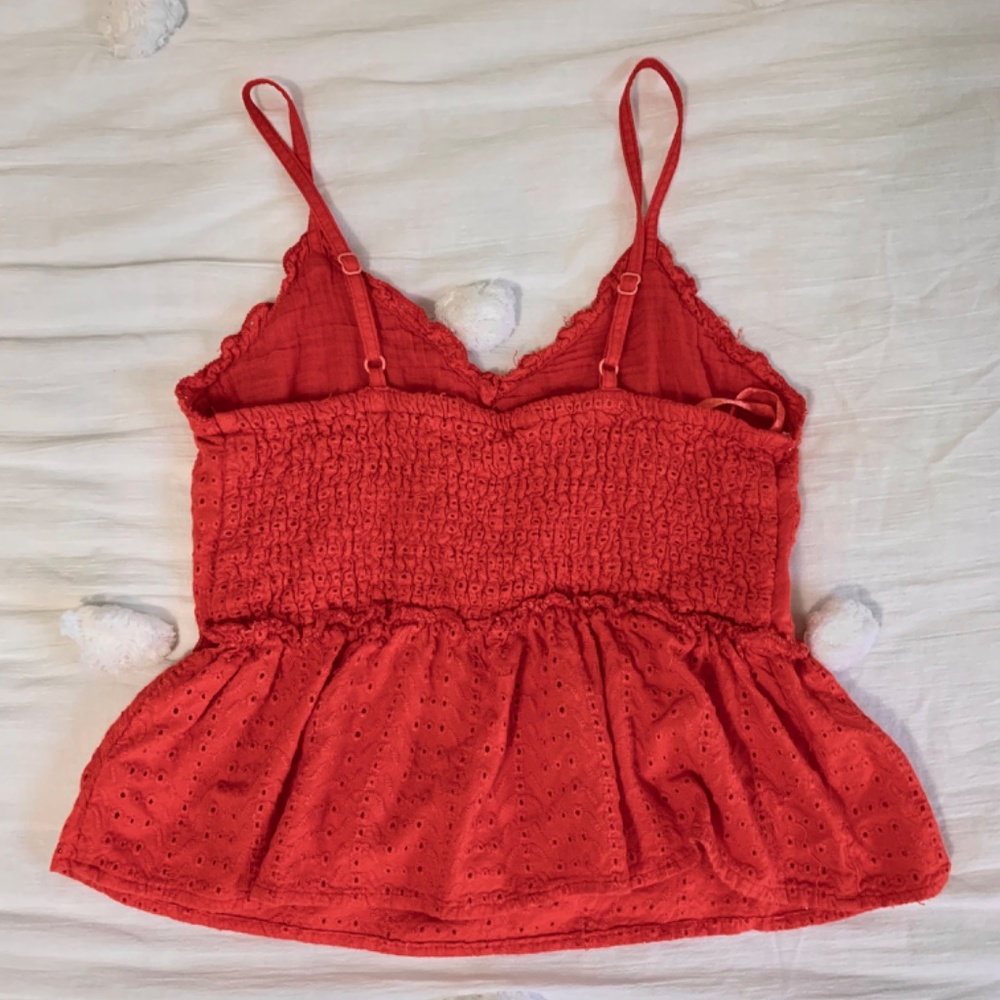 NWOT Orange-red eyelet tank top (Marshall’s) - Picture 2 of 4